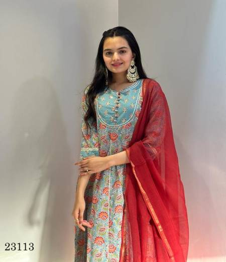 Indira 23113 Size Set Readymade Anarkali Suits Catalog